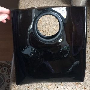Clear black purse